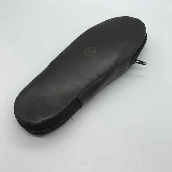 Vintage Samsonite Men's size 9- 10 Travel Slippers  in Brown Zippered Case - Picture 9 of 11